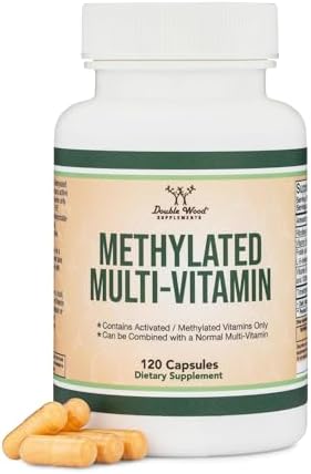 Multivitamínico Metilado (Vitaminas Metiladas y Activadas - Complejo B Metilado con Trimetilglicina (TMG) y Metilfolato) 120 Cápsulas de Double Wood, - imagen 1