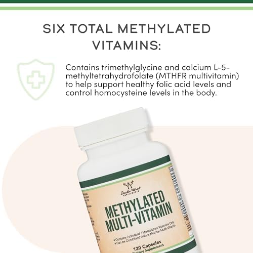 Multivitamínico Metilado (Vitaminas Metiladas y Activadas - Complejo B Metilado con Trimetilglicina (TMG) y Metilfolato) 120 Cápsulas de Double Wood, - imagen 5