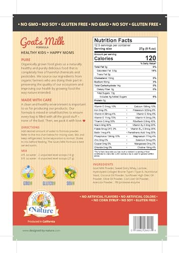 Fórmula de Leche de Cabra - HECHO EN EE. UU. - Fácil de Digerir para Todas las Etapas de Vida (12 meses en adelante) - Hipoalergénica - Sin OGM, Sin - imagen 4