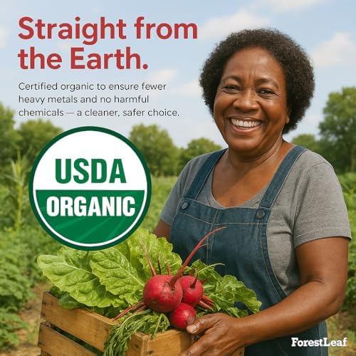 Cápsulas de Raíz de Remolacha USDA Orgánica ForestLeaf - Suplemento de 1000mg 20:1 con Jengibre y Semilla de Uva - Apoya Presión Arterial y - imagen 5