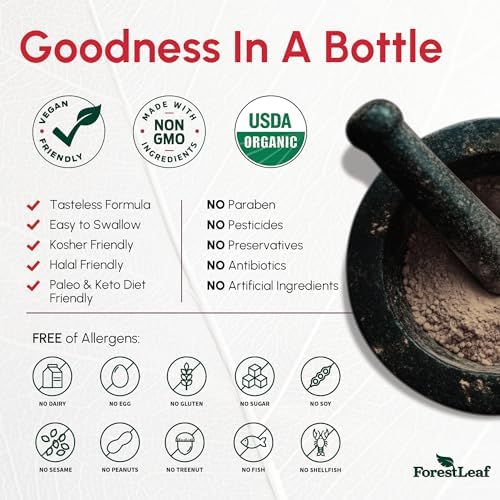 Cápsulas de Raíz de Remolacha USDA Orgánica ForestLeaf - Suplemento de 1000mg 20:1 con Jengibre y Semilla de Uva - Apoya Presión Arterial y - imagen 7