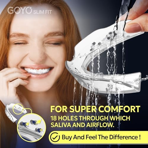 GOYO Pack de 4 Protectores Bucales Slim FIT para Apretar los Dientes de Noche con Termómetro y Estuche Dental | Férulas Personalizadas para Bruxismo - imagen 5