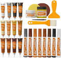Kit de Reparación de Muebles de Madera REALINN - Set de 28 - Marcadores, Rellenos y Masilla para Reparar Rayones, Grietas, Huecos y Descoloraciones - imagen 1