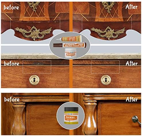 Kit de Reparación de Muebles de Madera REALINN - Set de 28 - Marcadores, Rellenos y Masilla para Reparar Rayones, Grietas, Huecos y Descoloraciones - imagen 2