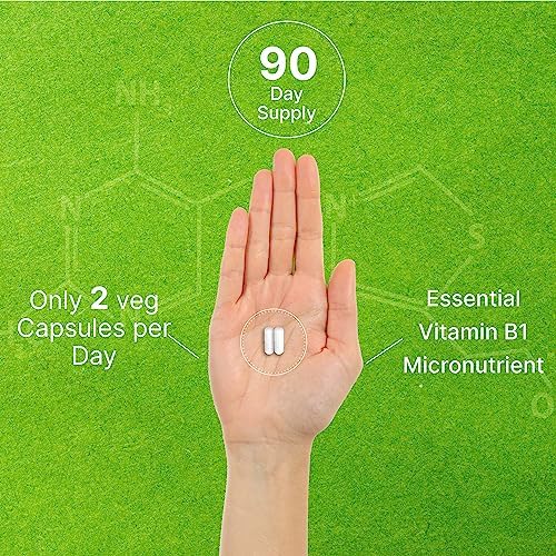 Benfotiamina 600mg por Porción, 180 Cápsulas Veganas (300mg por Cápsula) – Suplemento de Vitamina B1 Soluble en Grasa – Probado por Terceros, Vegano, - imagen 5