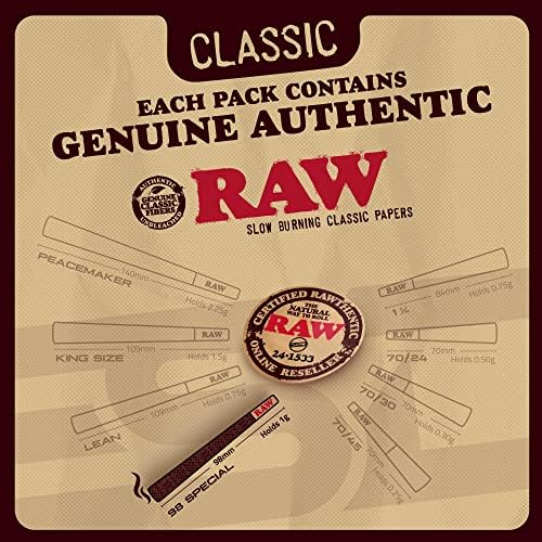 RAW, ES Distributions - Conos Clásicos RAW 98 Special - Conos Pre-enrollados de Larga Duración - Papel para Fumar con Puntas y Tubos de Empaque - - imagen 5