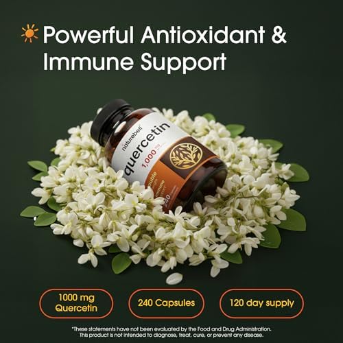 NatureBell Quercetina 1,000mg - 240 Cápsulas - Suplemento Ultra Potente para el Apoyo Inmunológico Saludable* - Quercetina Dihidratada de Sophora - imagen 2