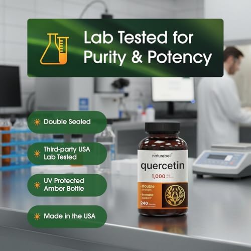 NatureBell Quercetina 1,000mg - 240 Cápsulas - Suplemento Ultra Potente para el Apoyo Inmunológico Saludable* - Quercetina Dihidratada de Sophora - imagen 5