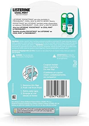 Listerine Cool Mint Pocketpaks, tiras para el aliento, paquete de 12-24 tiras, total de 288 tiras - imagen 2