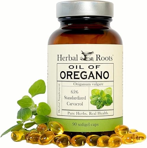 Aceite de Orégano Herbal Roots - Aceite de Orégano Mediterráneo - 90 Cápsulas Blandas Fáciles de Tragar - Extra Fuerte 150mg - imagen 1