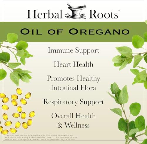 Aceite de Orégano Herbal Roots - Aceite de Orégano Mediterráneo - 90 Cápsulas Blandas Fáciles de Tragar - Extra Fuerte 150mg - imagen 3