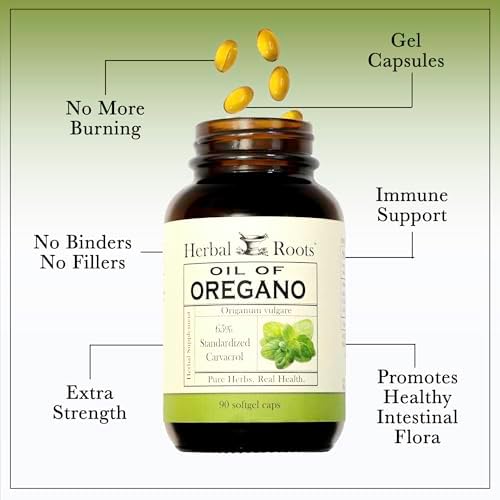 Aceite de Orégano Herbal Roots - Aceite de Orégano Mediterráneo - 90 Cápsulas Blandas Fáciles de Tragar - Extra Fuerte 150mg - imagen 4