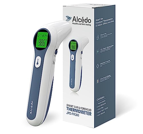 Termómetro Digital Infrarrojo Alcedo para Frente y Oído | Adultos, Niños y Bebés | Sin Contacto, Lectura Instantánea, Grado Médico | Incluye Bolsa y - imagen 1