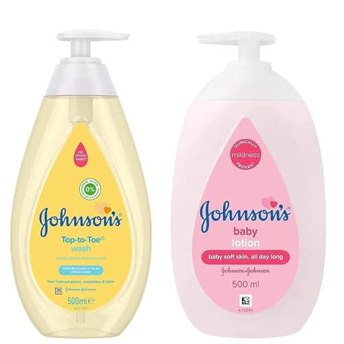 YDF Jabón y Champú Johnson's Todo en Uno para Bebés y Recién Nacidos + Loción Hidratante Rosa Johnson's - 500ML - imagen 6