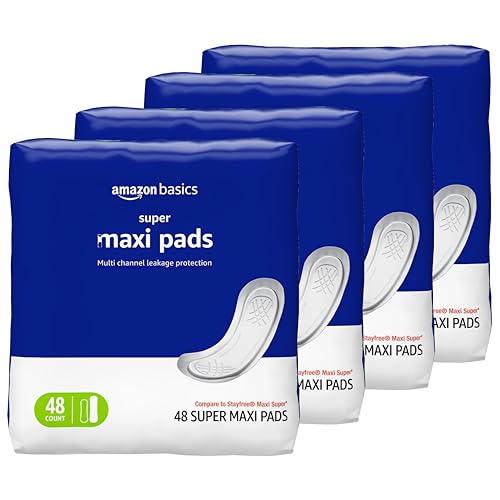 Toallas Sanitarias Basics Maxi para el Período - Gruesas, Súper Absorbentes, Sin Fragancia, 192 Piezas (4 Paquetes de 48) - imagen 2