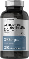 Horbäach Glucosamina Condroitina MSM | 360 Tabletas | Fórmula Avanzada con Cúrcuma | Sin OGM, Libre de Gluten - imagen 1