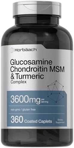 Horbäach Glucosamina Condroitina MSM | 360 Tabletas | Fórmula Avanzada con Cúrcuma | Sin OGM, Libre de Gluten - imagen 1