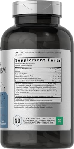 Horbäach Glucosamina Condroitina MSM | 360 Tabletas | Fórmula Avanzada con Cúrcuma | Sin OGM, Libre de Gluten - imagen 2