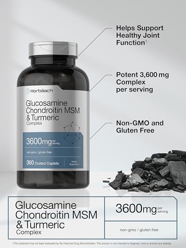 Horbäach Glucosamina Condroitina MSM | 360 Tabletas | Fórmula Avanzada con Cúrcuma | Sin OGM, Libre de Gluten - imagen 3