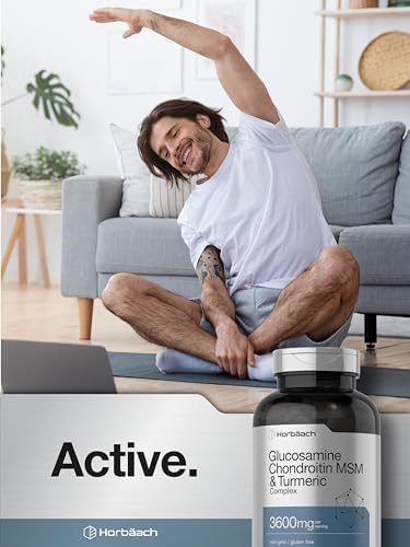 Horbäach Glucosamina Condroitina MSM | 360 Tabletas | Fórmula Avanzada con Cúrcuma | Sin OGM, Libre de Gluten - imagen 6