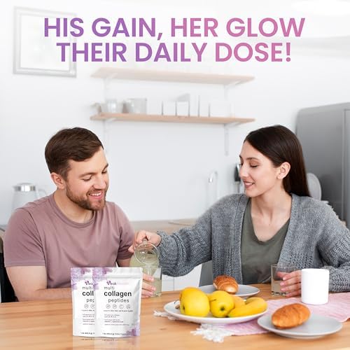 Polvo de Péptidos de Colágeno Múltiple, 1 Libra - Tipo I, II, III, V, X con Biotina, Ácido Hialurónico y Vitamina C - Colágeno Sin Sabor - Keto y - imagen 8