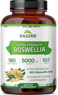 Zazzee Extracto de Boswellia Extra Fuerte 10:1, 65% Ácido Boswélico, 180 Cápsulas Veganas, Suministro para 6 Meses, Soporte para Articulaciones y - imagen 1