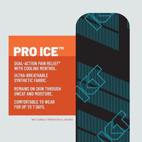 KT Tape Pro Ice, Cinta Kinesiológica Infundida con Mentol, 20 Piezas, Tiras Pre-cortadas de 10, Color Negro - imagen 4