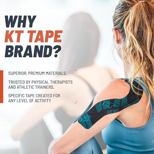KT Tape Pro Ice, Cinta Kinesiológica Infundida con Mentol, 20 Piezas, Tiras Pre-cortadas de 10, Color Negro - imagen 5