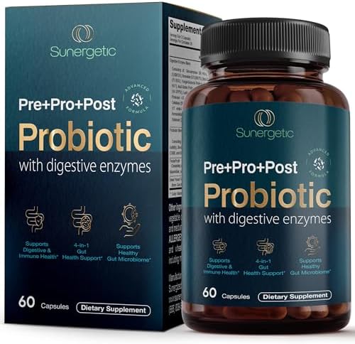 Suplemento Premium 4 en 1: Probióticos, Prebióticos, Postbióticos y Enzimas Digestivas para Hombres y Mujeres – Apoya la Salud Digestiva e Inmunidad - imagen 1