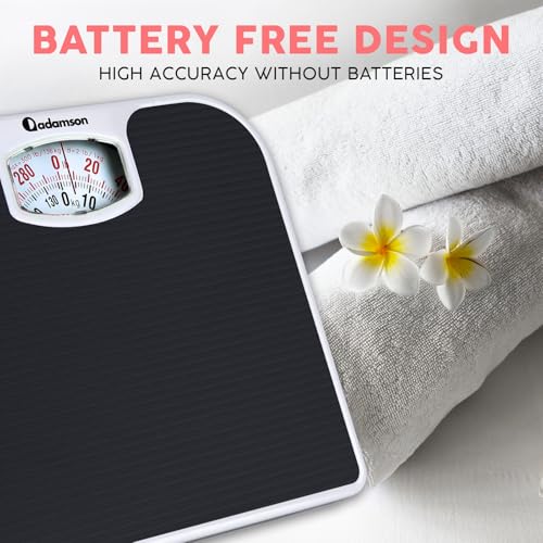 Báscula Analógica Adamson A21 para Peso Corporal - Hasta 300 LB - Nueva - Superficie de Goma Antideslizante + Números Grandes - Escala de Baño - - imagen 5