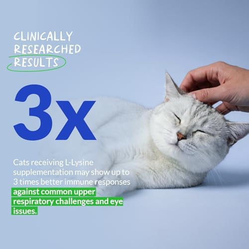 Suplemento de L-Lisina para Gatos 900mg/cucharada - Apoyo para Estornudos, Nariz Moquienta, Resfriados, Inmunidad, Función Ocular y Salud - imagen 3