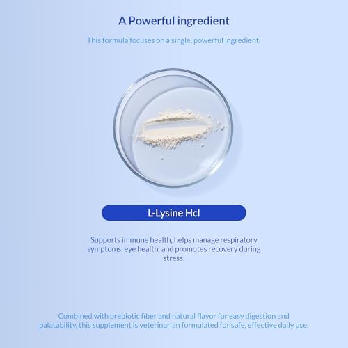 Suplemento de L-Lisina para Gatos 900mg/cucharada - Apoyo para Estornudos, Nariz Moquienta, Resfriados, Inmunidad, Función Ocular y Salud - imagen 5