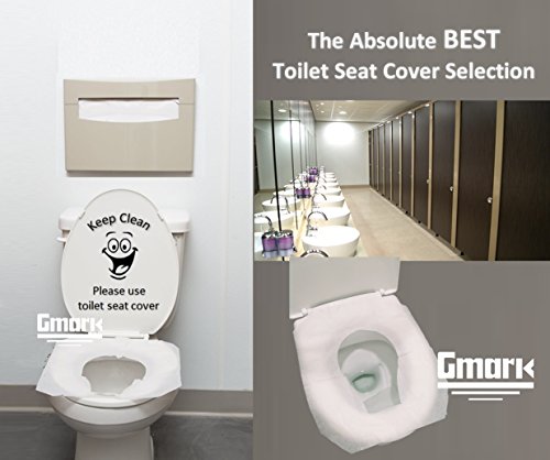 Cubiertas de Asiento de Inodoro de Papel Gmark, Papel Virgen 100% de Alta Resistencia, Desechables, Medida 4 x 250 (Total 1000) GM2002 - imagen 2
