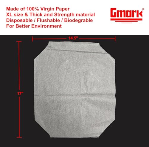 Cubiertas de Asiento de Inodoro de Papel Gmark, Papel Virgen 100% de Alta Resistencia, Desechables, Medida 4 x 250 (Total 1000) GM2002 - imagen 3