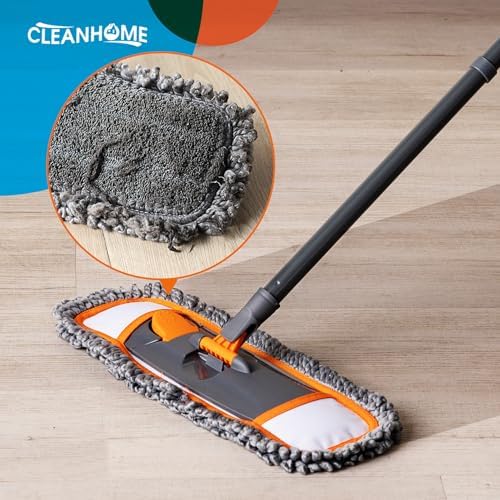 Mopa CLEANHOME para limpieza de pisos con 3 almohadillas lavables y mango extensible de 55”, mopa multifuncional para pisos de madera, mármol y - imagen 6