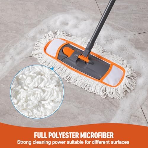 Mopa CLEANHOME para limpieza de pisos con 3 almohadillas lavables y mango extensible de 55”, mopa multifuncional para pisos de madera, mármol y - imagen 7
