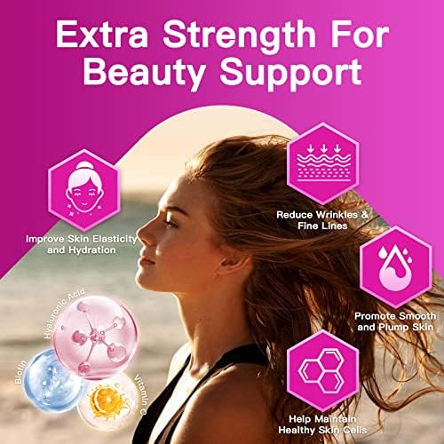 ZEBORA Polvo de Péptidos de Colágeno Múltiple - Colágeno Hidrolizado Tipo I II III V X con Ácido Hialurónico, Biotina y Vitamina C - Apoyo para Piel, - imagen 4