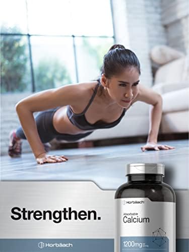 Horbäach Calcio 1200 mg con Vitamina D3 | 240 Gelcaps | Suplemento de Calcio Absorbible para Hombres y Mujeres | Sin OGM, Sin Gluten - imagen 6