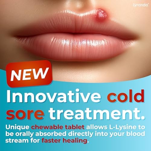 Lyranda® - Tratamiento para Herpes Labial con Lisina - Tabletas Masticables de L-Lisina - Absorción Rápida y Mejor Higiene - imagen 2