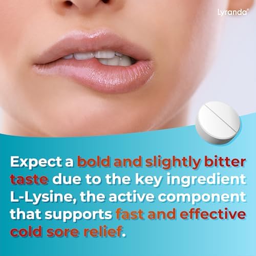 Lyranda® - Tratamiento para Herpes Labial con Lisina - Tabletas Masticables de L-Lisina - Absorción Rápida y Mejor Higiene - imagen 5