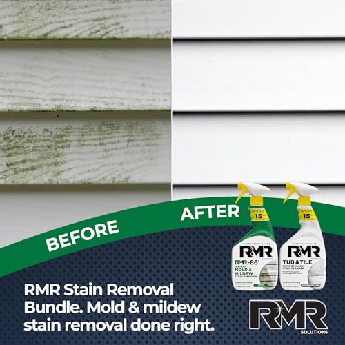 Sistema RMR Completo para Borrar Manchas de Moho y Hongos – Limpiador de Baños y Azulejos Sin Frotar + Spray Instantáneo para Manchas de Moho, Kit de - imagen 5