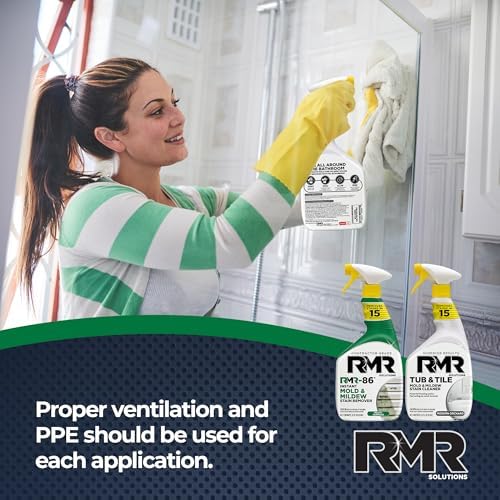 Sistema RMR Completo para Borrar Manchas de Moho y Hongos – Limpiador de Baños y Azulejos Sin Frotar + Spray Instantáneo para Manchas de Moho, Kit de - imagen 7