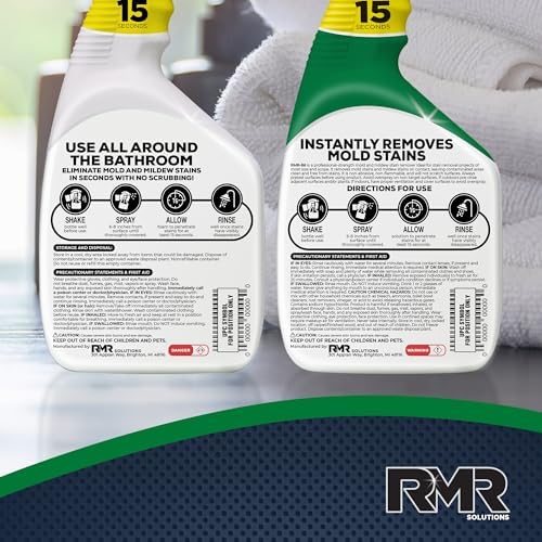 Sistema RMR Completo para Borrar Manchas de Moho y Hongos – Limpiador de Baños y Azulejos Sin Frotar + Spray Instantáneo para Manchas de Moho, Kit de - imagen 8