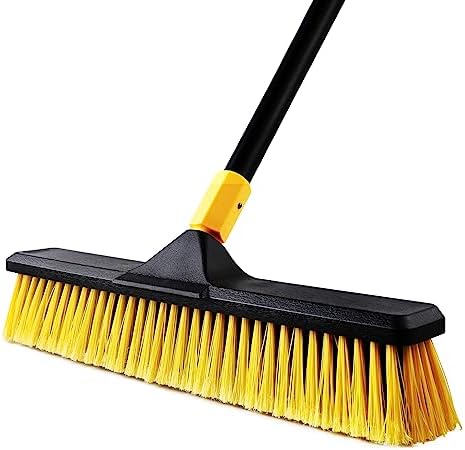 Escoba Comercial Yocada de 18 Pulgadas para Exteriores, Cepillo Resistente con Cerdas Duras para Limpiar Patio, Garaje, Deck y Pisos de Concreto, - imagen 1