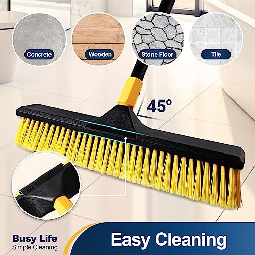 Escoba Comercial Yocada de 18 Pulgadas para Exteriores, Cepillo Resistente con Cerdas Duras para Limpiar Patio, Garaje, Deck y Pisos de Concreto, - imagen 5
