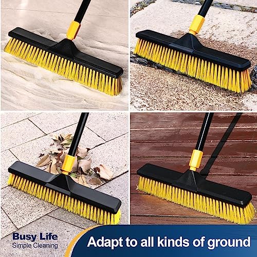 Escoba Comercial Yocada de 18 Pulgadas para Exteriores, Cepillo Resistente con Cerdas Duras para Limpiar Patio, Garaje, Deck y Pisos de Concreto, - imagen 6