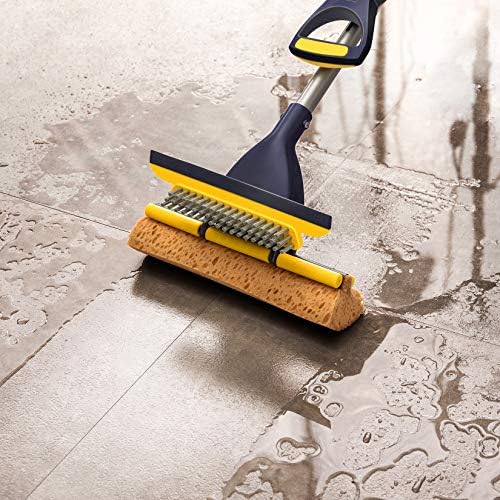 Mopa Esponja Yocada para Uso en Casa y Comercial, Limpieza de Pisos de Azulejo, Baño y Garaje, Incluye 2 Cabezas, Mango Telescópico de 42.5 a 52 - imagen 5