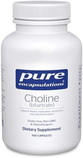 Pure Encapsulations Colina (Bitartrato) - 275 mg - Apoya la Metilación, Salud Cerebral y Función Celular* - Alta Biodisponibilidad - Vegano y No - imagen 1