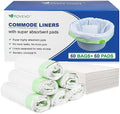 Kovevo 60 Paquetes de Forros para Inodoro con Almohadillas Absorbentes, Forros Portátiles para Inodoro, Ajuste Universal, Limpieza Sencilla - imagen 1