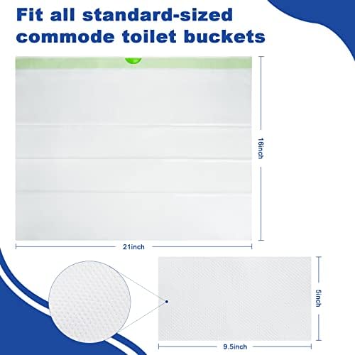 Kovevo 60 Paquetes de Forros para Inodoro con Almohadillas Absorbentes, Forros Portátiles para Inodoro, Ajuste Universal, Limpieza Sencilla - imagen 2
